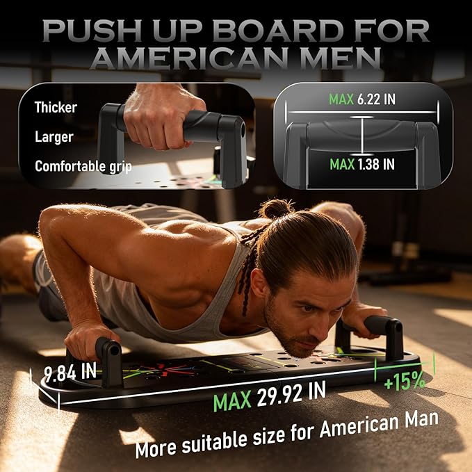 Push Up Board Fitness, Workout Home Gym Equipment, 20 in 1 Exercise Pushup Bar Handles for Floor, Strength Training Equipment for Men