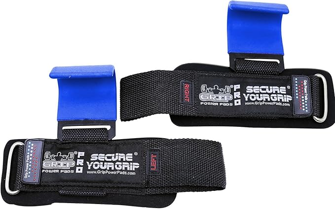 Premium Weight Lifting Hooks & Straps for Pull Ups & Deadlifts - Padded, Heavy Duty, Power Lifting Grips for Men & Women