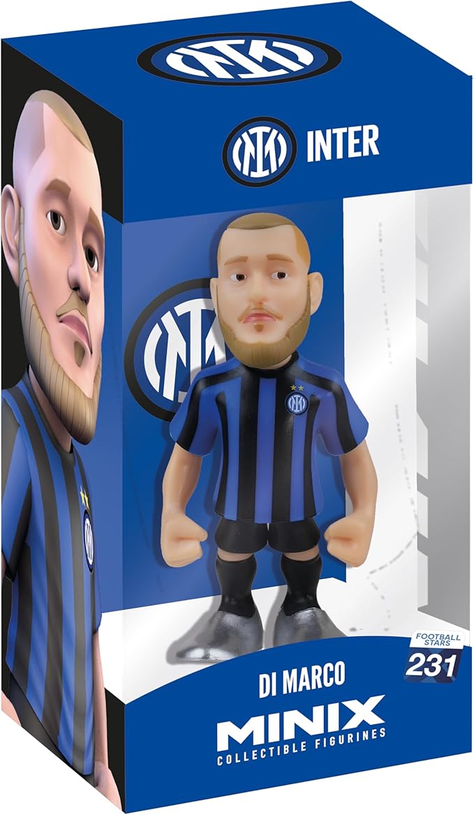 MINIX COLLECTIBLE FIGURINES 12cm – Inter Milan Official Licensed Serie A Soccer Figures – Choose Your Favorite Nerazzurri Stars (Federico Dimarco)