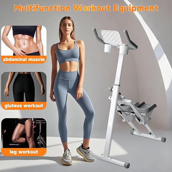 Stair Stepper Folding Vertical Aerobics Appliances Exercise Climber for at-Home Workouts Total Body Exerciser with Handle 242LBS Load with Stand/Cup Holder, Step Angle Adjustable