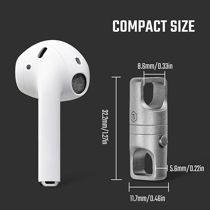 KeyUnity KA48 Titanium Magnetic Quick-Release Keychain, 360° Swivel Double-End Connector with Dual-Button Safety, 20kg Load, for Car Keys, USB Drives, and EDC Tools 2Pcs