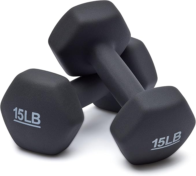 Amazon Basics Neoprene Dumbbell Hand Weights for Exercise and Muscle Toning