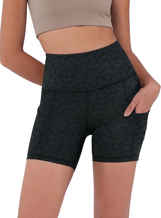 ODODOS Women's Tummy Control Biker Shorts 2.0 with Pockets High Waist Athletic Workout Yoga Shorts-3.5''/ 5"/ 8" / 10" Inseam