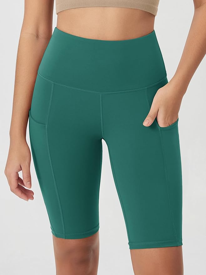 ODODOS Women's Tummy Control Biker Shorts 2.0 with Pockets High Waist Athletic Workout Yoga Shorts-3.5''/ 5"/ 8" / 10" Inseam