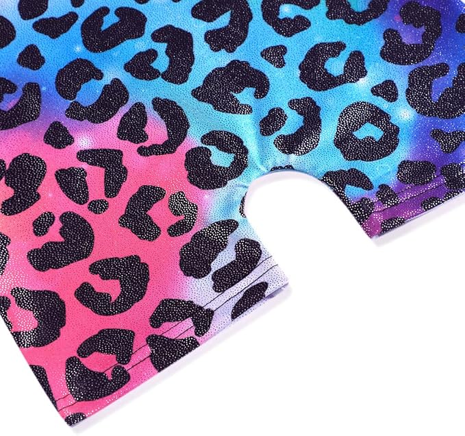 HOZIY Gymnastics Leotards for Girls with Shorts Toddlers Biketards Rainbow Unicorn Dinosaur Mermaid Leopard Flower Galaxy
