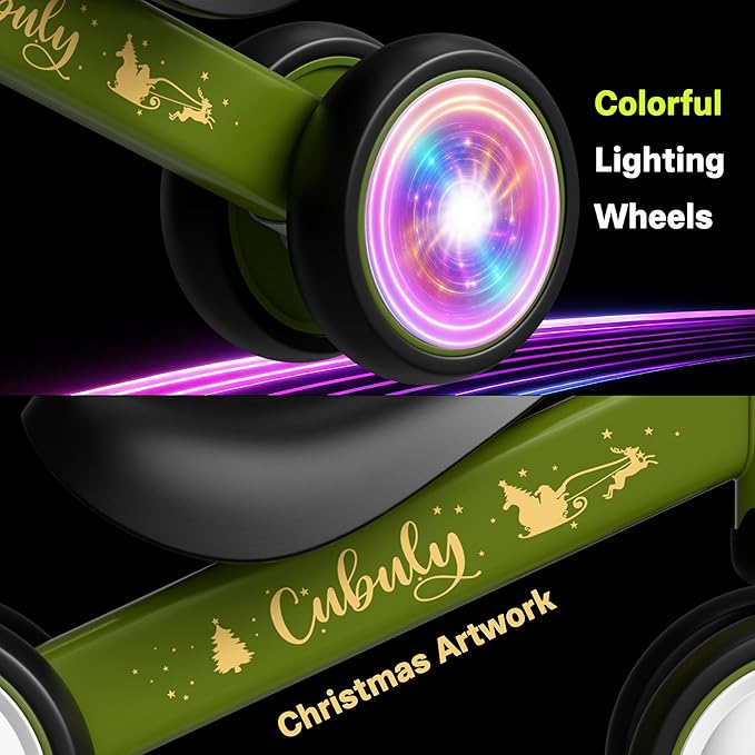Baby Balance Bike for 1-3 Year – First Birthday Boy Girl Gifts 12-36 Month Mini Bike|Colorful Lighting Wheels|Ride on Toys |Toddler Balance Bike 1-3 Indoor/Outdoor Bike