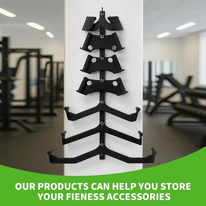 LAT Pulldown Storage,LAT Bar Organizer,LAT Pulldown Attachments.Attachment Storage Rack for Mag Grip - Home Gym Fitness Heavy Duty A-Frame Stand and Gym Wall Storage.