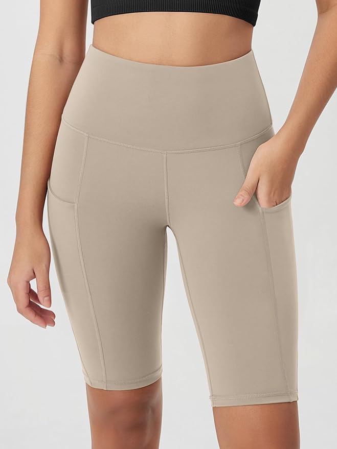 ODODOS Women's Tummy Control Biker Shorts 2.0 with Pockets High Waist Athletic Workout Yoga Shorts-3.5''/ 5"/ 8" / 10" Inseam