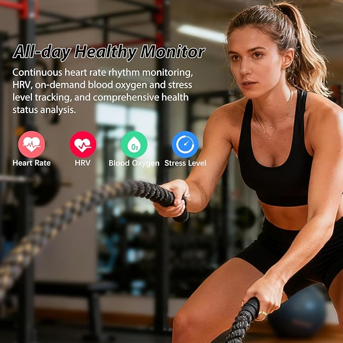 Smart Ring for Women Men Fitness Ring with Heart Rate, Blood Oxygen, Blood Pressure, Sleep Tracker, Step Tracker, IP68 Waterproof Health Ring for iOS & Android,No Subscription Fee(Gold, 9#)