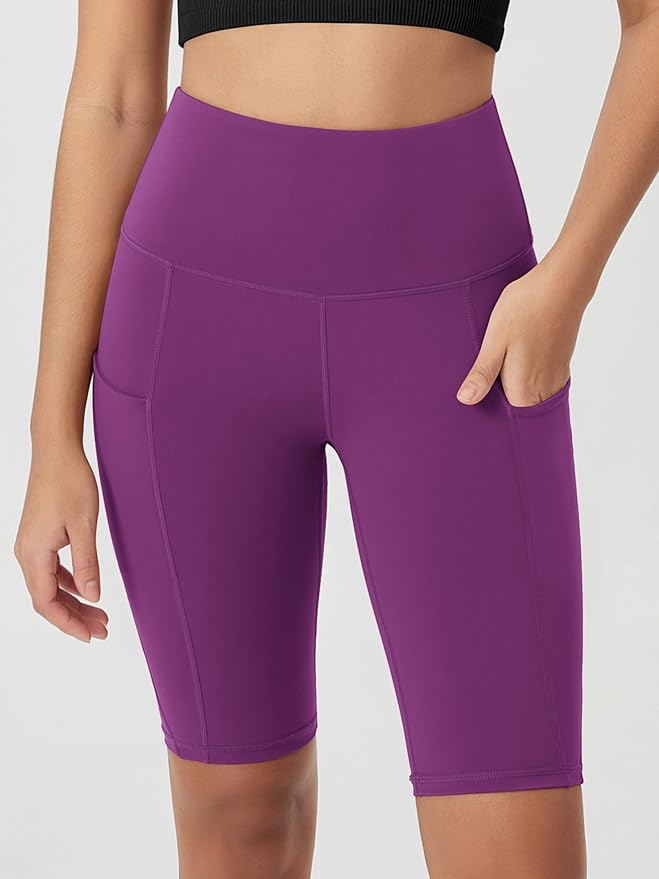 ODODOS Women's Tummy Control Biker Shorts 2.0 with Pockets High Waist Athletic Workout Yoga Shorts-3.5''/ 5"/ 8" / 10" Inseam