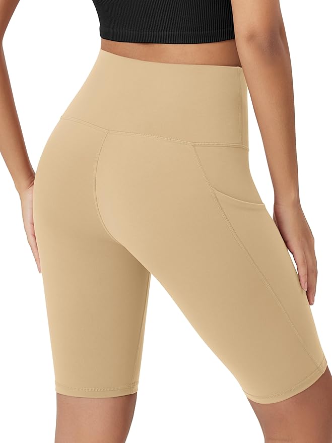 ODODOS Women's Tummy Control Biker Shorts 2.0 with Pockets High Waist Athletic Workout Yoga Shorts-3.5''/ 5"/ 8" / 10" Inseam