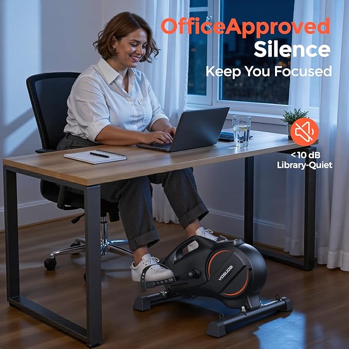 YOSUDA Under Desk Bike Pedal Exerciser - Magnetic Mini Exercise Bike, Desk Pedal Bike for Home/Office Workout