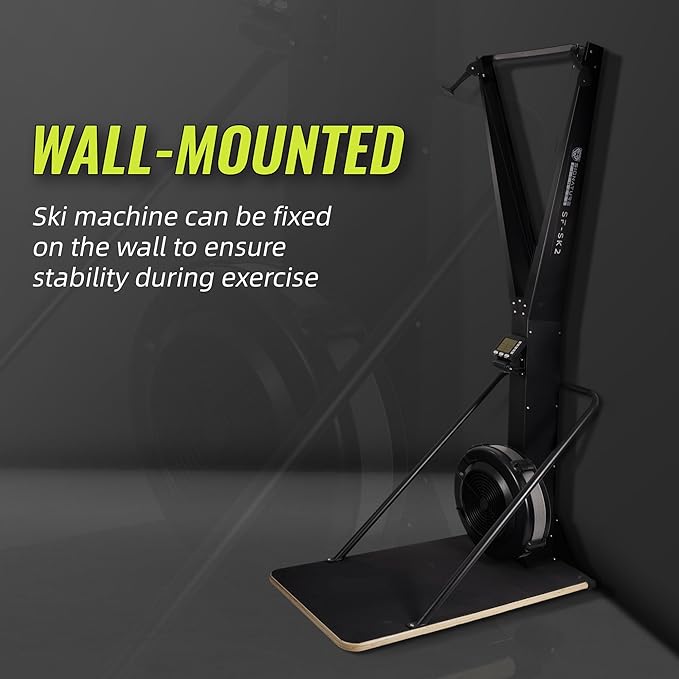 Fitvids Ski Machine, Wind Resistance Skiing Exercise Equipment with LCD Display, Home Gym Indoor Cardio Training