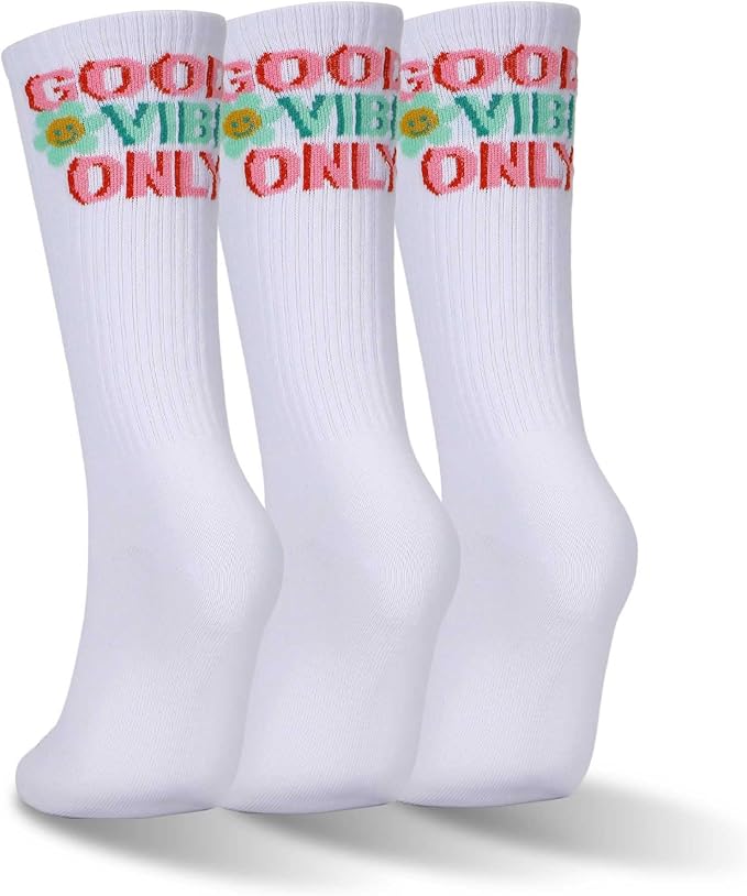 MONFOOT Women's and Men's 3-8 Pairs Athletic Cushion Crew Socks Multi