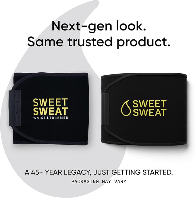 Sports Research Sweet Sweat Waist Trimmer (Core Series) - Premium Sweat Enhancing Fitness Band for Women & Men
