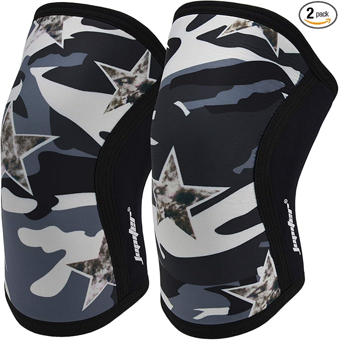Knee Sleeves (1 Pair), 7mm Compression Knee Braces for Squats,Weightlifting,Powerlifting,Cross Training for Men & Women (Medium)