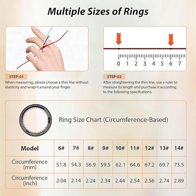 Smart Ring for Women Men Fitness Ring with Heart Rate, Blood Oxygen, Blood Pressure, Sleep Tracker, Step Tracker, IP68 Waterproof Health Ring for iOS & Android,No Subscription Fee (Black, 13#)