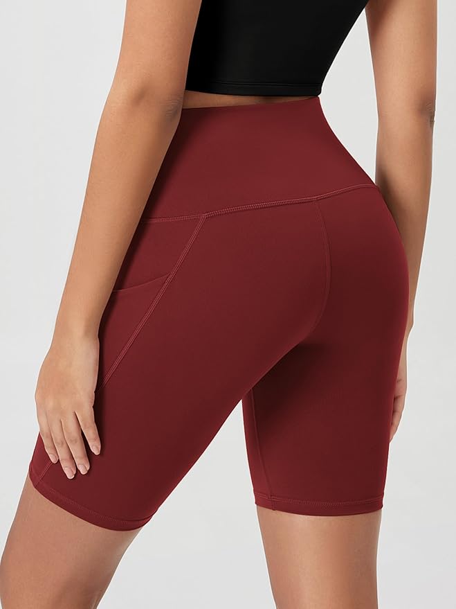 ODODOS Women's Tummy Control Biker Shorts 2.0 with Pockets High Waist Athletic Workout Yoga Shorts-3.5''/ 5"/ 8" / 10" Inseam