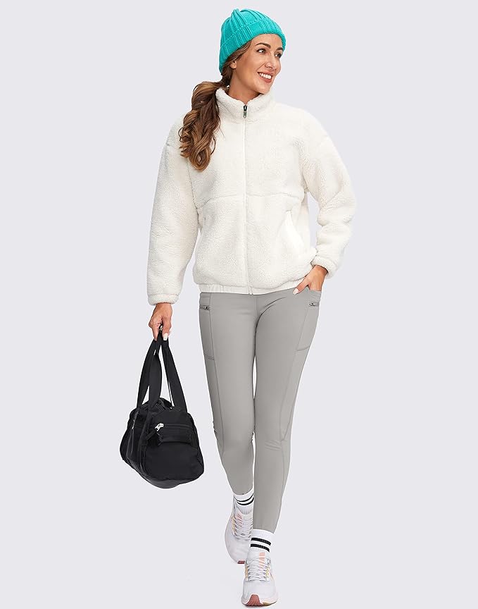G Gradual Women's Fleece Lined Winter Leggings with Pockets Water Resistant High Waisted Thermal Warm Pants Running Hiking