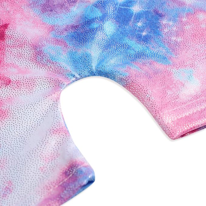 Leotards for Girls Gymnastics Toddler Dance Biketards Mermaid Unicorn Athletic Dance Wear Shiny Rainbow Blue Hotpink