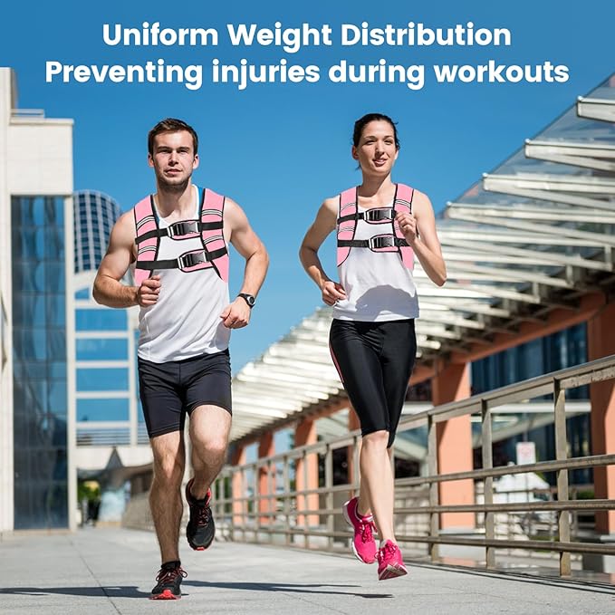 Zikopomi Weighted Vest Woman Man, 6lb/8lb/12lb/16lb/20lb/25lb/30lb Weight Vest with Reflective Stripes for Workout, Strength Training, Running, Fitness, Muscle Building, Weight Loss, Rucking Vest