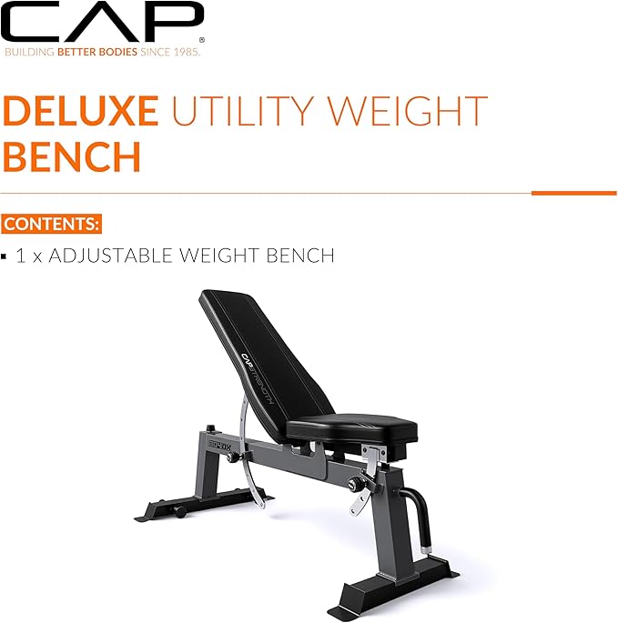 Cap Barbell Deluxe Utility Weight Bench Color Series