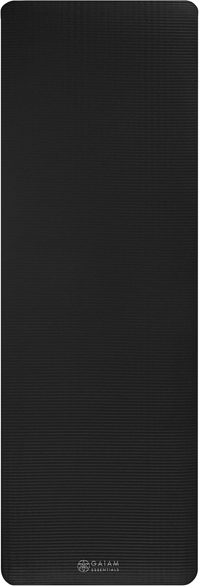 Gaiam Essentials 2/5" Thick (10mm) Yoga & Pilates, Fitness & Exercise Mat with Easy-Cinch Carrier Strap Cushion Support For Fitness and Gym Workouts