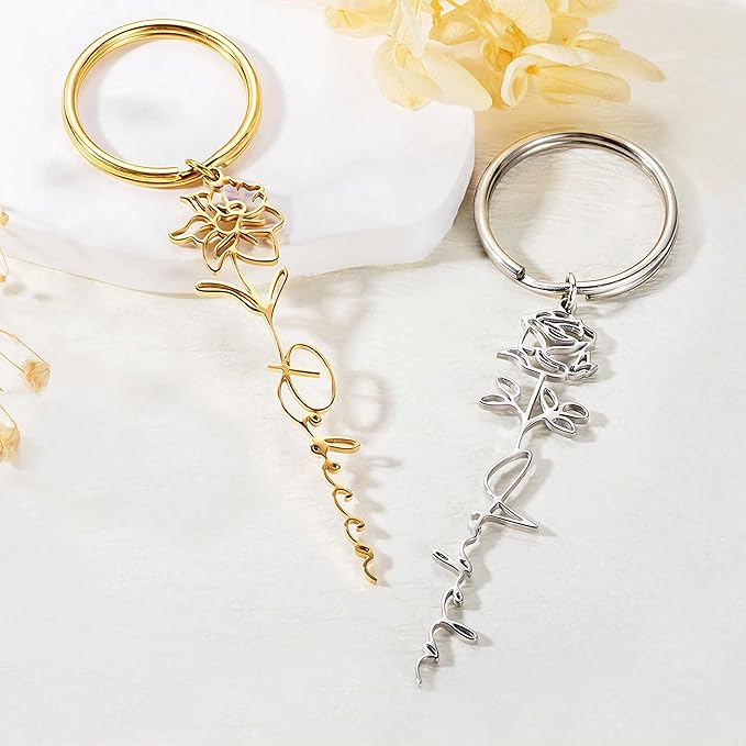 Hiyong Personalized Keychain Custom Photo Keyring Customized Gifts for Men Custom Keychain with Your Photo Logo or Text