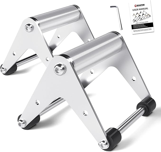 Push Up Bar - Heavy-Duty Stainless Steel Pushup Stands with Non-Slip Base, 660 lb Capacity, Portable Home Gym Equipment for Strength Training & Floor Workouts