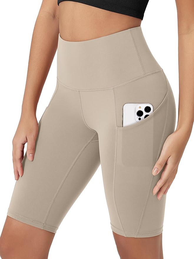 ODODOS Women's Tummy Control Biker Shorts 2.0 with Pockets High Waist Athletic Workout Yoga Shorts-3.5''/ 5"/ 8" / 10" Inseam