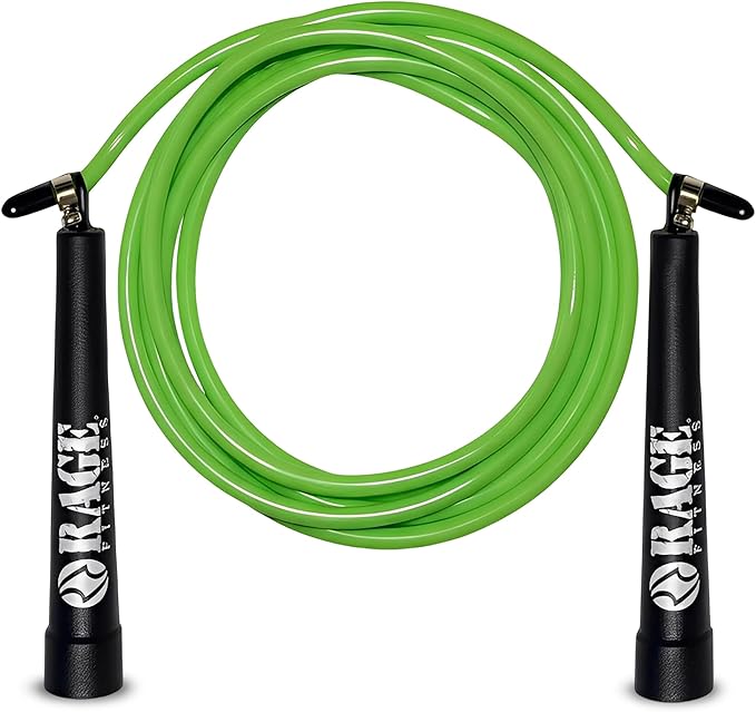 Rage Fitness R2 Jump Rope - Green PVC Training Rope with Speed Bearing Handles