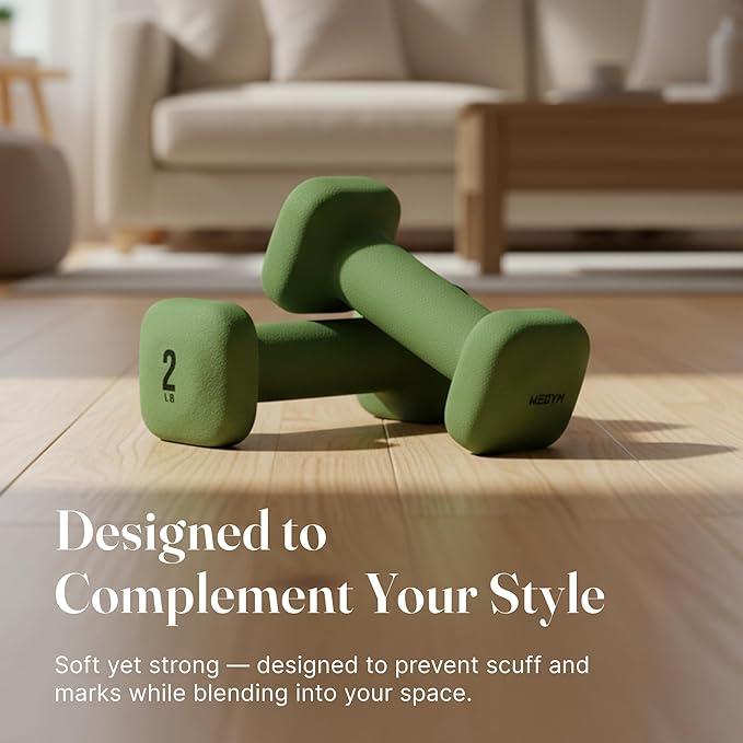 WeGym SafeGrip Square Dumbbells with Anti Slip Handles, Aesthetic Free Weights for Home Workouts, Stable Design Prevents Rolling during Floor Exercises