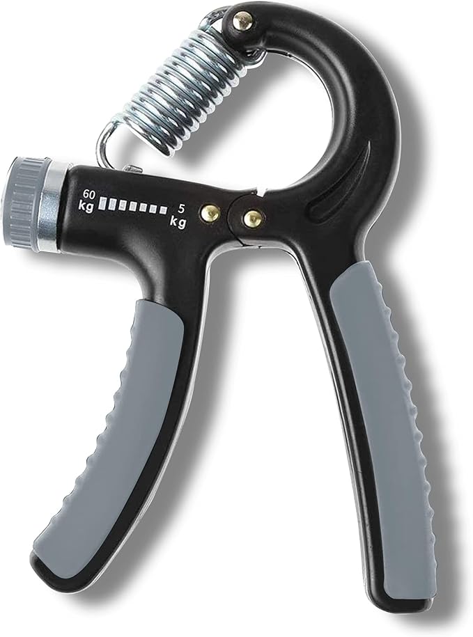 Hand Grip Strengthener 11–132 lbs / 5–60 kg – Adjustable Grip Trainer & Forearm Exerciser with Heavy-Duty Steel Spring, Non-Slip Handles for Hand, Wrist & Finger Workout, Ideal for Strength Training & Rehabilitation