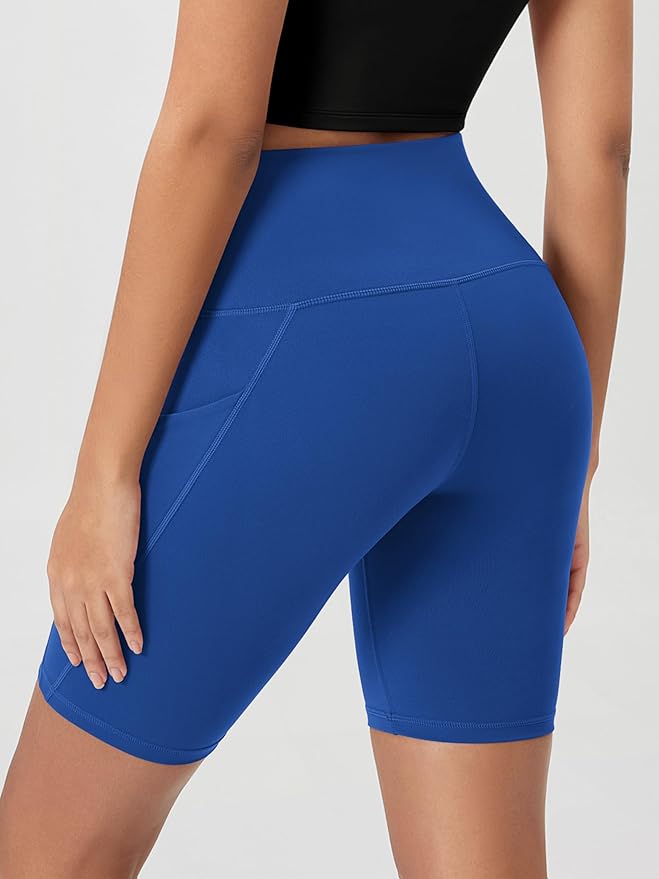ODODOS Women's Tummy Control Biker Shorts 2.0 with Pockets High Waist Athletic Workout Yoga Shorts-3.5''/ 5"/ 8" / 10" Inseam