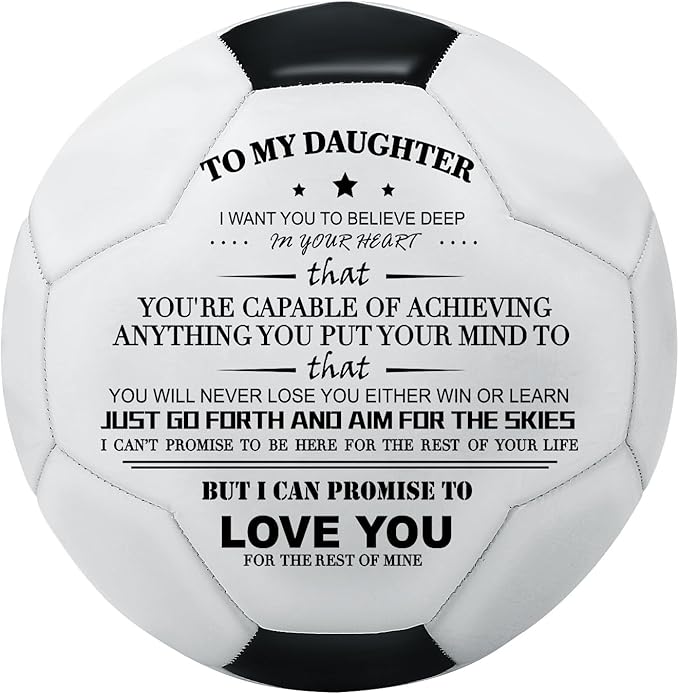 KWOOD Custom Classic Soccer Ball,Engraved Soccer Ball with Premium Pump for Training Recreation Practice,Available for Indoor Outdoor Toddlers Kids Teens Adults
