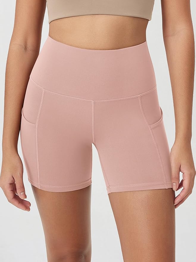 ODODOS Women's Tummy Control Biker Shorts 2.0 with Pockets High Waist Athletic Workout Yoga Shorts-3.5''/ 5"/ 8" / 10" Inseam