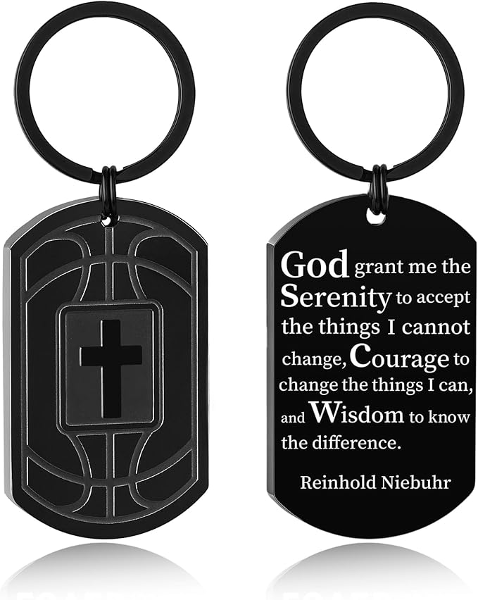 Stocking Stuffers- Football/Baseball/Soccer/Basketball Keychain for Men Baptism Confirmation Mens Gifts