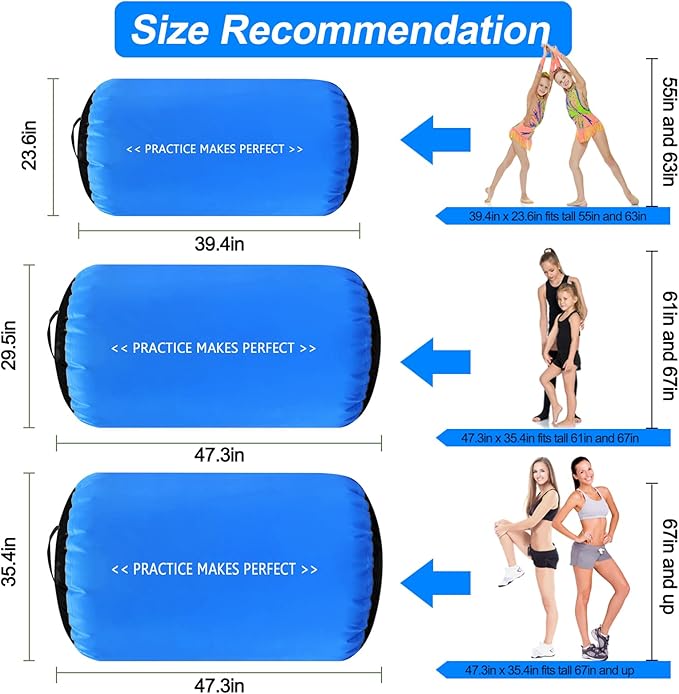 VOFiTNY Gymnastics Tumbling Equipment Air Barrel Inflatable Octagon Tumbler Roller Back-bend Trainer Cheerleading Without Pump