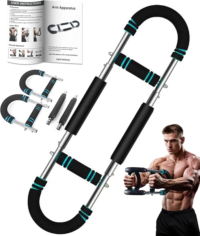 Twister Arm Trainer for Men, Chest Muscle Exercise Equipment 5-Level Free Adjustment Features an Ergonomic 15° Target clamp Portable Fitness Equipment Ideal for Home Gyms and Travel Workouts