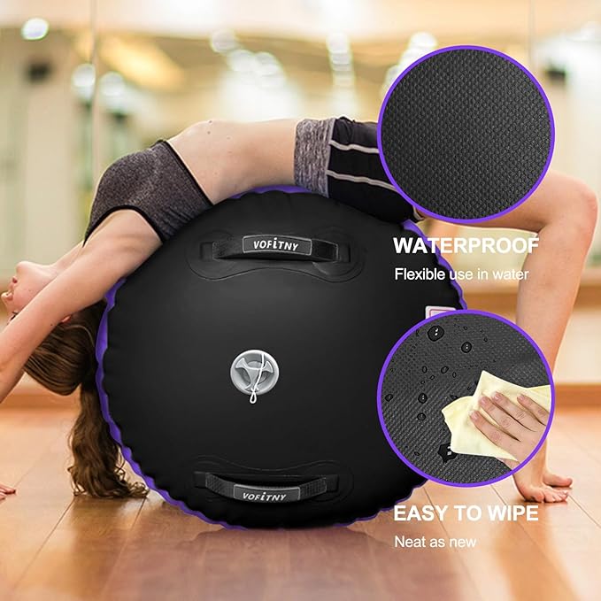 VOFiTNY Gymnastics Tumbling Equipment Air Barrel Inflatable Octagon Tumbler Roller Back-bend Trainer Cheerleading Without Pump