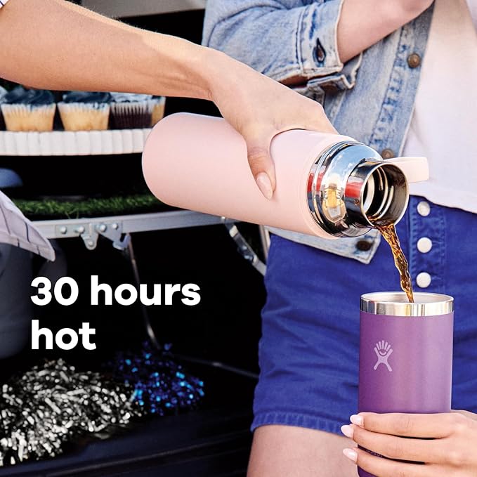 Hydro Flask Hot Flask & Cup – Insulated Stainless Steel, Hot Drink Travel Container for Coffee & Tea 36 Oz Agave Green