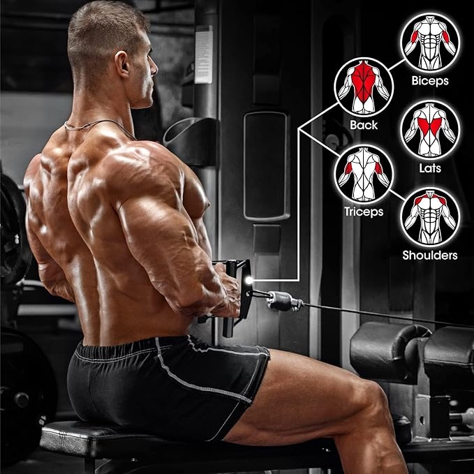 Solid Cable Machine Attachment, Cable Attachments for Gym, Gym Cable Attachments, Cable Machine Attachments Set