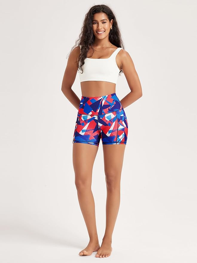 ODODOS Women's Tummy Control Biker Shorts 2.0 with Pockets High Waist Athletic Workout Yoga Shorts-3.5''/ 5"/ 8" / 10" Inseam