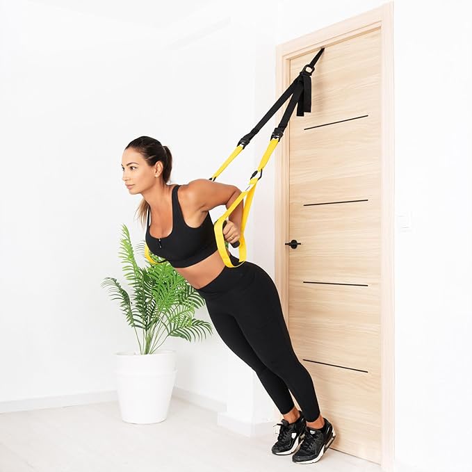 Bodyweight Resistance Straps for Home Fitness, Full-Body Workout Training Kit for Strength, Powerlifting, and Core Exercise