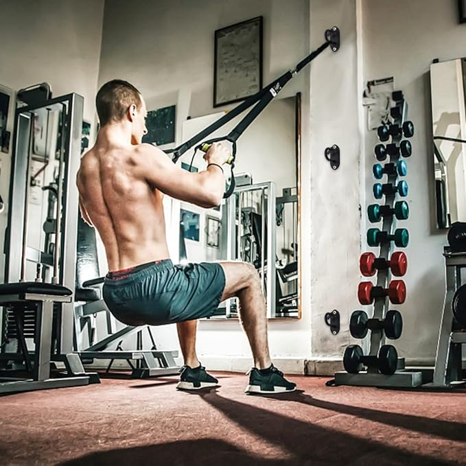 Wall Mount Workout Anchors - Resistance Bands Anchors for Home Gym Exercise, Strength Training