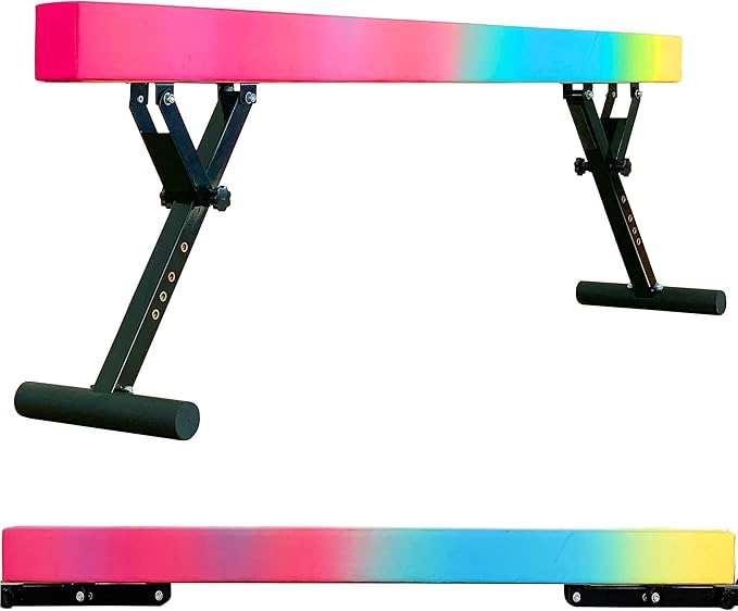 MARFULA Adjustable Balance Beam 8 ft Gymnastic Beam Adjustable Height for Kids and Teenage of All Gymnastic Levels, Gymnastic Training Beam Gymnastic Equipment for Athlete Home and Gym Club Use