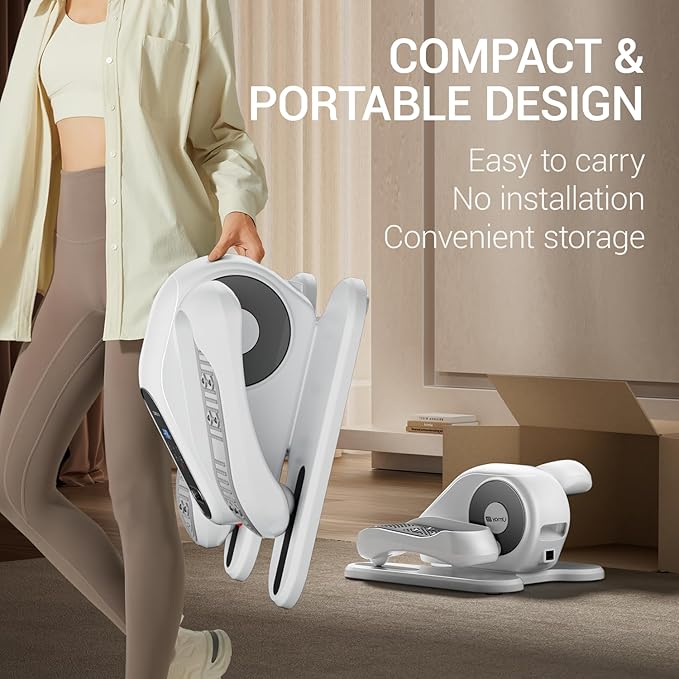 Under Desk Elliptical Machine, Electric Leg Exerciser for Seniors, Quiet & Portable Electric Seated Eclipse Exercise Training Machine with Remote, 12 Speeds & Mute Function, Manual & Auto Mode