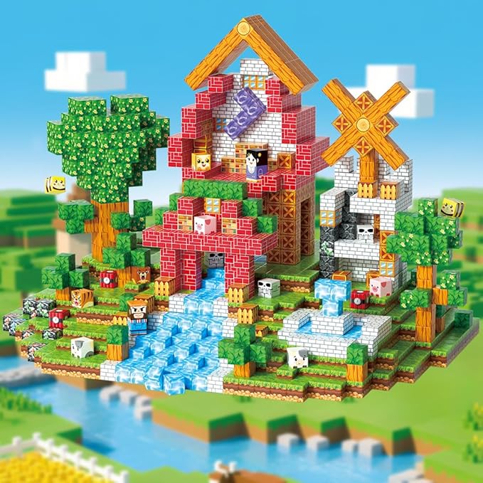 150Pcs Magnetic Blocks Forest Animal Set, Magnetic Toys Games for Kids Ages, STEM Toys for Kids Ages 4-8