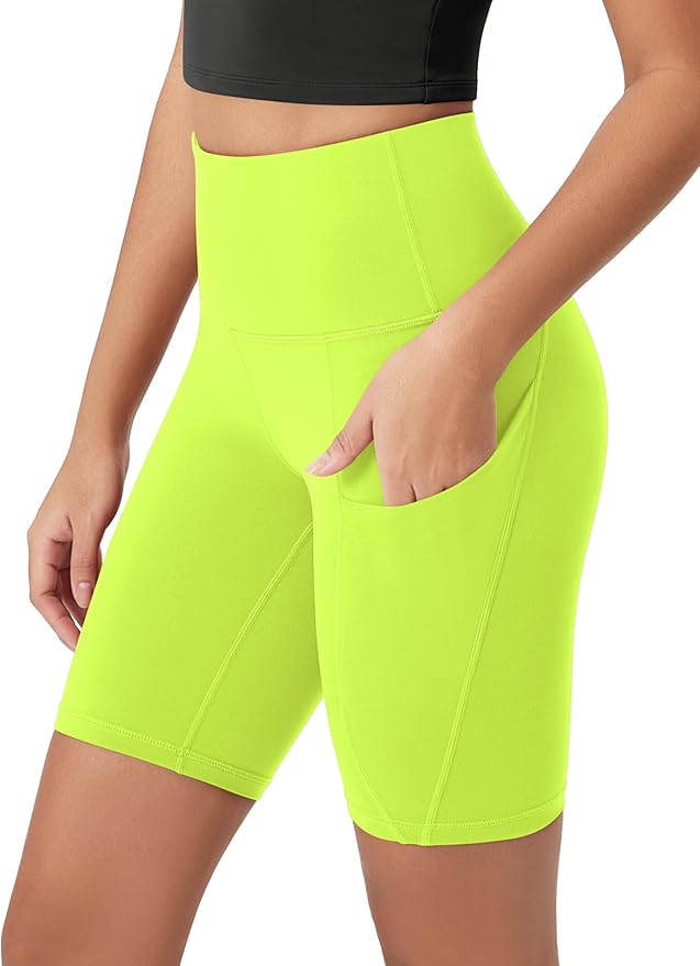 ODODOS Women's Tummy Control Biker Shorts 2.0 with Pockets High Waist Athletic Workout Yoga Shorts-3.5''/ 5"/ 8" / 10" Inseam
