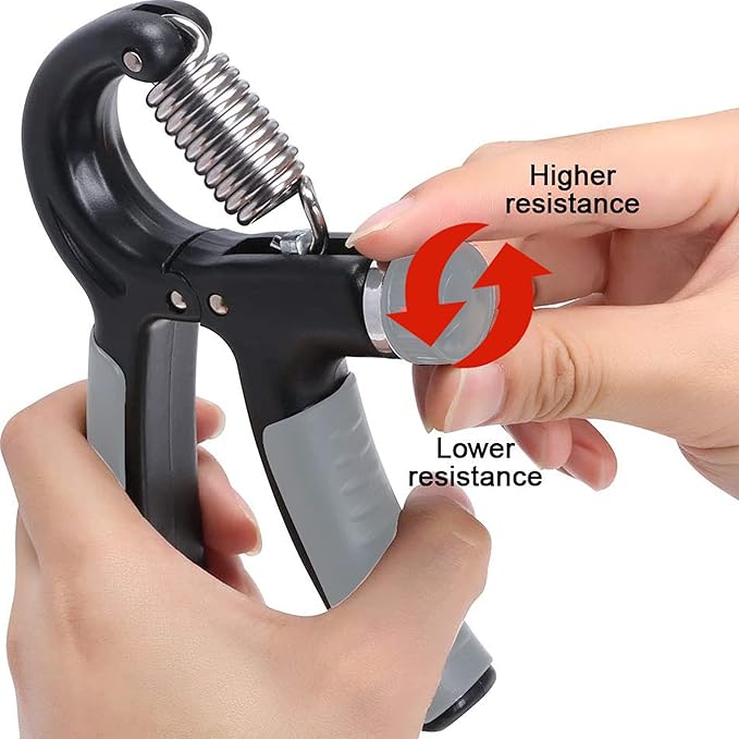 Hand Grip Strengthener 11–132 lbs / 5–60 kg – Adjustable Grip Trainer & Forearm Exerciser with Heavy-Duty Steel Spring, Non-Slip Handles for Hand, Wrist & Finger Workout, Ideal for Strength Training & Rehabilitation